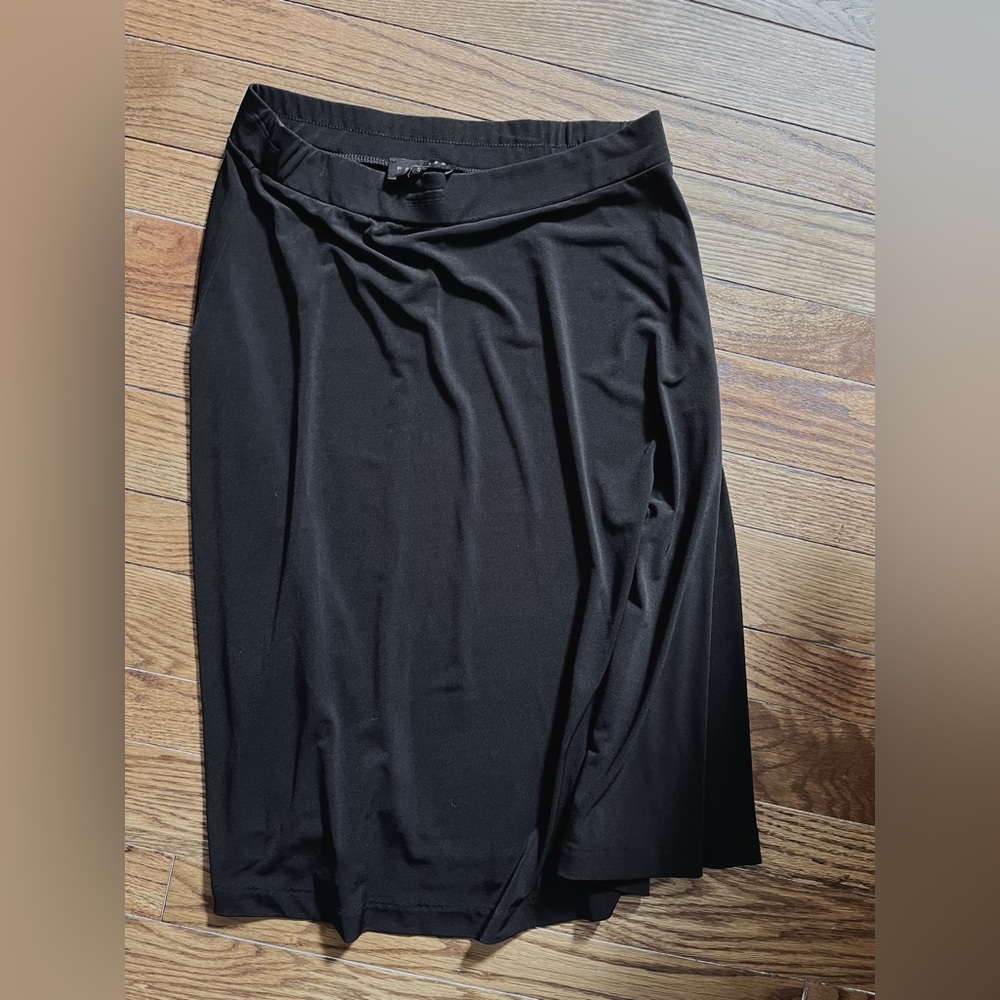 🖤Whimsigoth Basic Goth Black Midi Skirt🖤